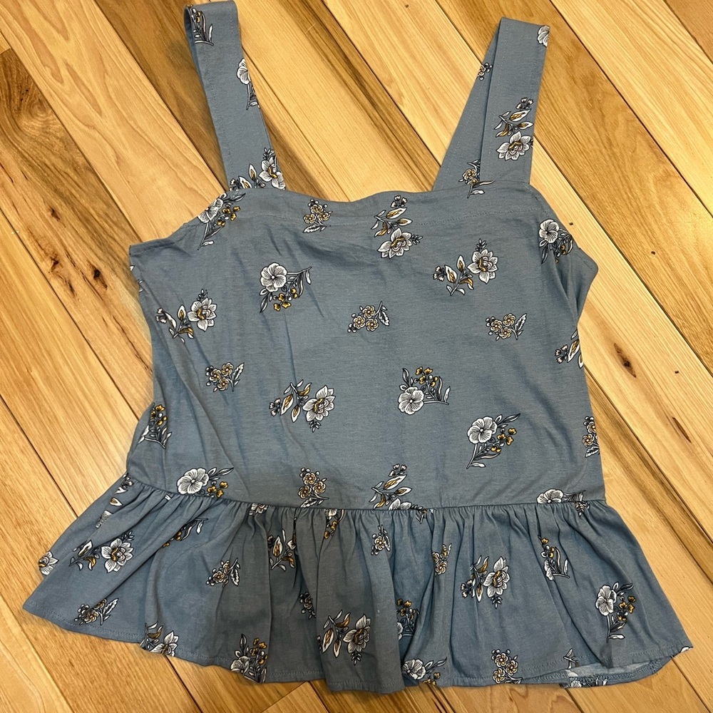 Floral Blue Women's Top